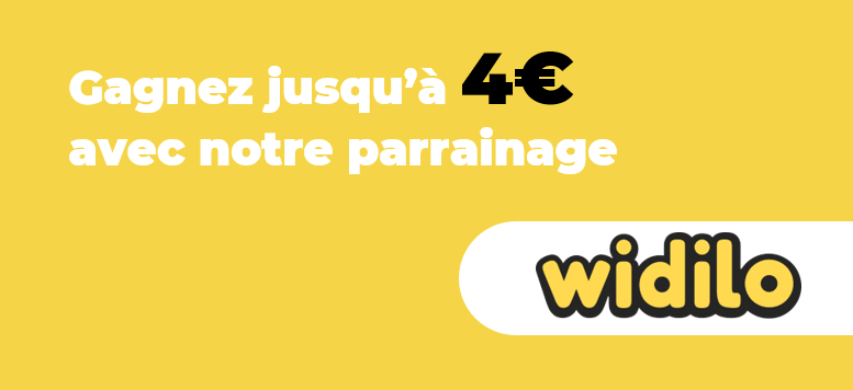 offre de parrainage widilo jusqu'à 4€